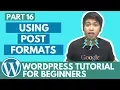 WordPress Tutorial for Beginners - Using Post Formats