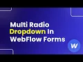 How to Create a Multi Radio Dropdown in Webflow Forms Easily