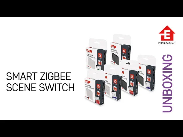 Бутон с 12 функции с батерия антрацит IP-2004ZB ZigBee GoSmart EMOS - опаковани устройства за управление на сцени.