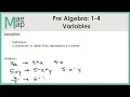 PreAlgebra 1-4 Variables