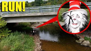 Drone catches Cat in the Hat in Real Life under haunted bridge!! (He was pissed)