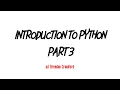 Python Ep 3 Variables and User Input