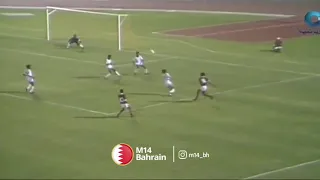 حمود سلطان في مباراة البحرين وع مان ضمن خليجي ٧ في ع مان سنة ١٩٨٤ 