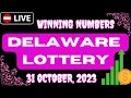 Delaware Night Lottery Draw Results - 31 Oct 2023