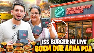 80km dur aaye ye Burger try krne | Tamanna & Praveen trying Good Flippin’s burgers 