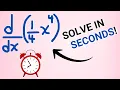 Derivatives How To Solve This FAST