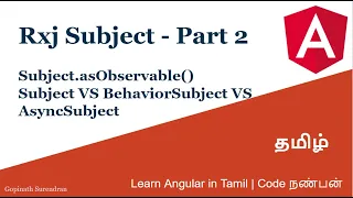 29 Rxjs Subject Part 2 Learn Angular in Tamil Code Nanban