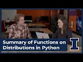 Summary of Functions on Distributions in Python - Data Science DISCOVERY
