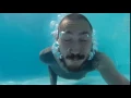 Stretched cheek piercings swimming pool