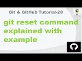 git reset command explained with example git GitHub git tutorial Git interview question
