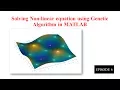 Optimizing Non-linear function using Genetic Algorithm in MATLAB