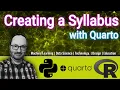 Creating a Syllabus with Quarto