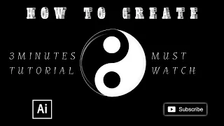 how to create yin yang Logo I 3 Minutes Speed Art