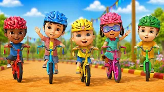 पाँच छोटे बच्चे | Cycle Race Song | Best Hindi Rhymes - Zappy Toons