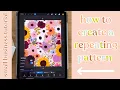 HOW TO DRAW A REPEATING PATTERN ON PROCREATE Step-by-step for making seamless prints on an iPad