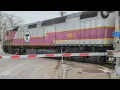Kingston bound commuter rail train at the Pond Street crossing South Weymouth MA