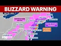 Blizzard Warning in Coastal NJ How much is it going to snow in Philadelphia New Jersey Delaware