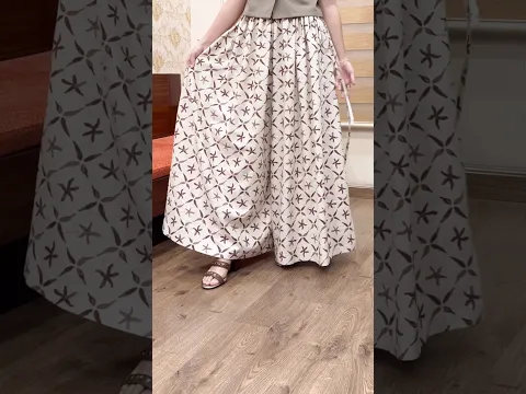 No elastic, no zipper - DIY wide leg pants #fashion #sewing #diy