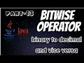 Bitwise operator in java Decimal to binary learncodewithfun