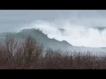 High surf across Coos Bay bar on Jan 18 2018