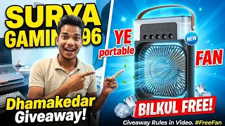 ⚡ Aaj Live Giveaway! Portable Fan Bilkul FREE | Surya Gaming 96