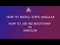 How To Install Steps in Angular I How To Use MDbootstrap In Angular