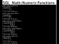 Functions in SQL