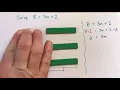 How to solve an equation with algebra tiles and written algebra no negatives