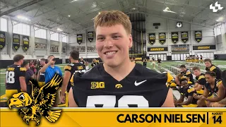 Carson Nielsen Iowa Football Aug 14