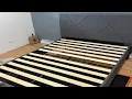 Zinus Judy Upholstered Platform Bed Frame Mattress Foundation Putting Together with TIPS