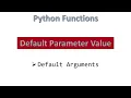 Default Parameter Value Python Hindi