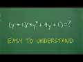 Algebra Made Easy Understand Polynomial Multiplication - EASY METHOD