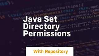 java set directory permissions