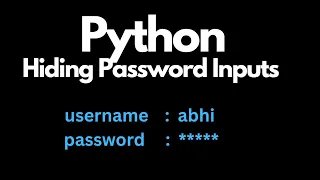 Hide password input in python