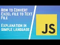 How to convert excel file to text file in javascript How To Create Save Files In Javascript