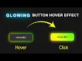 Create A Glowing Button In Minutes With HTML CSS Only