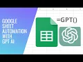 Excel Google Sheet Automation with Open AI API GPT 3 mins