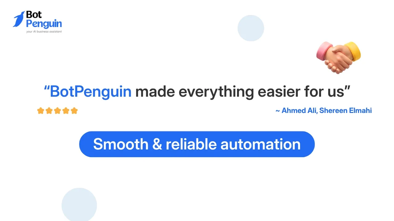 BotPenguin customer testimonial