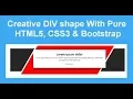 How to make CSS Creative DIV Shape with Cool Hover Effects