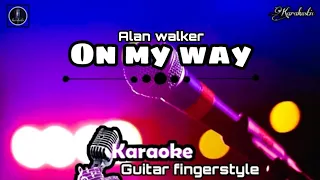 Download On my way - Alan walker | karaoke fingerstyle guitar | acoustic lyrics cover MP3