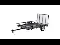 Carry-On Wire Mesh Utility Trailer w Ramp Gate 5-ft x 8-ft