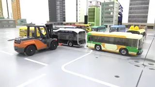 Moving a Parking Lot Bus with a Forklift