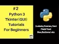 Tkinter Python 3 Tutorials For Absolute Beginners - Labels Frame TextFields Box