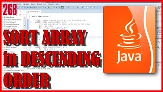 JAVA Sort an array in descending order