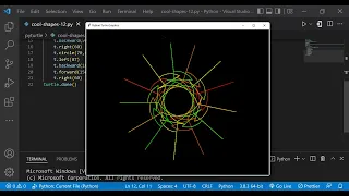 Python Turtle Graphics - 22 Cool Shape Drawing Python Turtle Coding WhatsApp Status