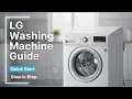 LG Front Load Washing Machine Quick Start Guide