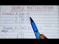 Binary multiplication in hindi binary multiplication how to multiplication binary number binary