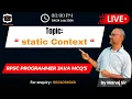 12 RPSC Programmer Java MCQ Solution Static Context MCQ s RPSC Programmer Java by Manoj Sir