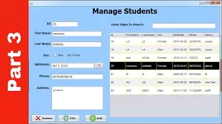 JAVA - Student Information System Project In Java Using NetBeans With Source Code Part 3