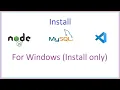 63 Install Node JS MySQL and VS Code for Windows